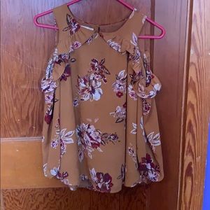 Peek-a-Boo shoulder Dress shirt